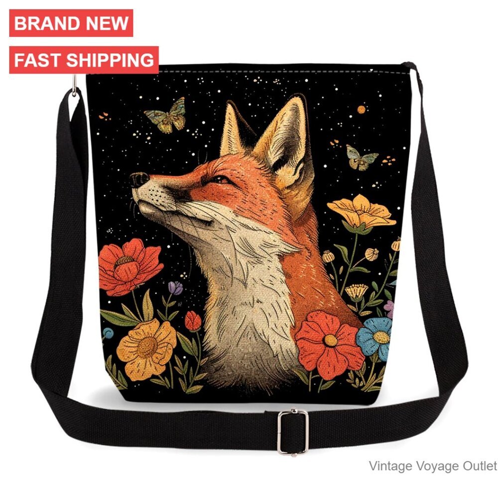 Adjustable Strap Canvas Crossbody Bag with Top Zipper and Inner Pocket